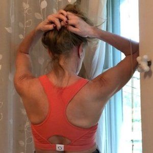 Champions Hot Coral Workout Bra, Size M